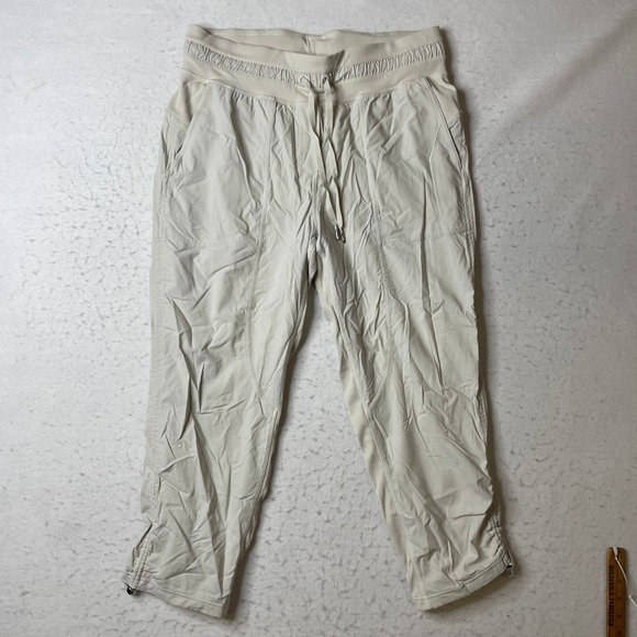 Lululemon Pants - Lululemon Studio Pant III Unlined Crop Bone White‎ 10 LW6CLWS Joggers